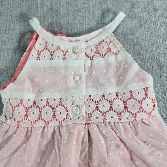 Penelope Mack Toddler Girls 2T Pink White Lace Spring Easter Floral Summer EUC - Picture 8 of 8